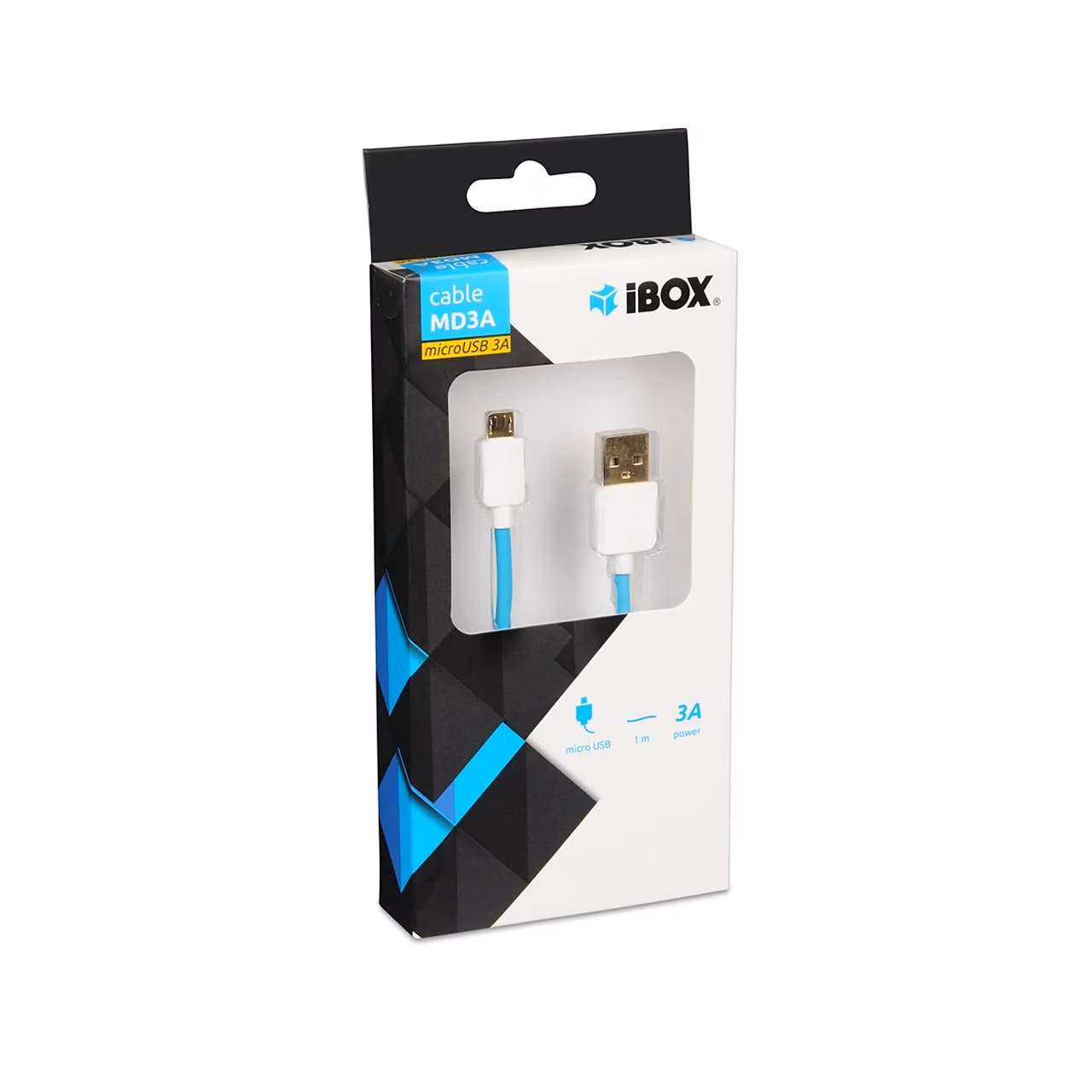 IBOX IKUMD3A 1 m sinine USB 2.0 A-isane – Micro-USB A-isane kaabel andmeedastuseks ja laadimiseks