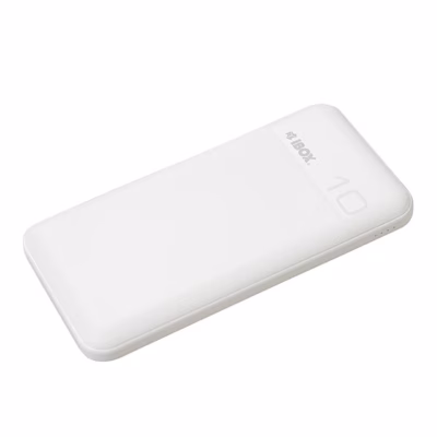 iBOX IPB10 10000 mAh valge Li-Ion kiirlaadimisega akupank USB-C ja USB-A, 20W, 144x74x15 mm