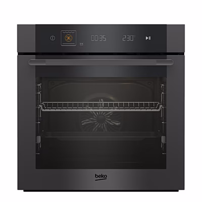 Must integreeritav ahi Beko MBBIM10600MTPSWE eestvaates, ahjuruumis rest