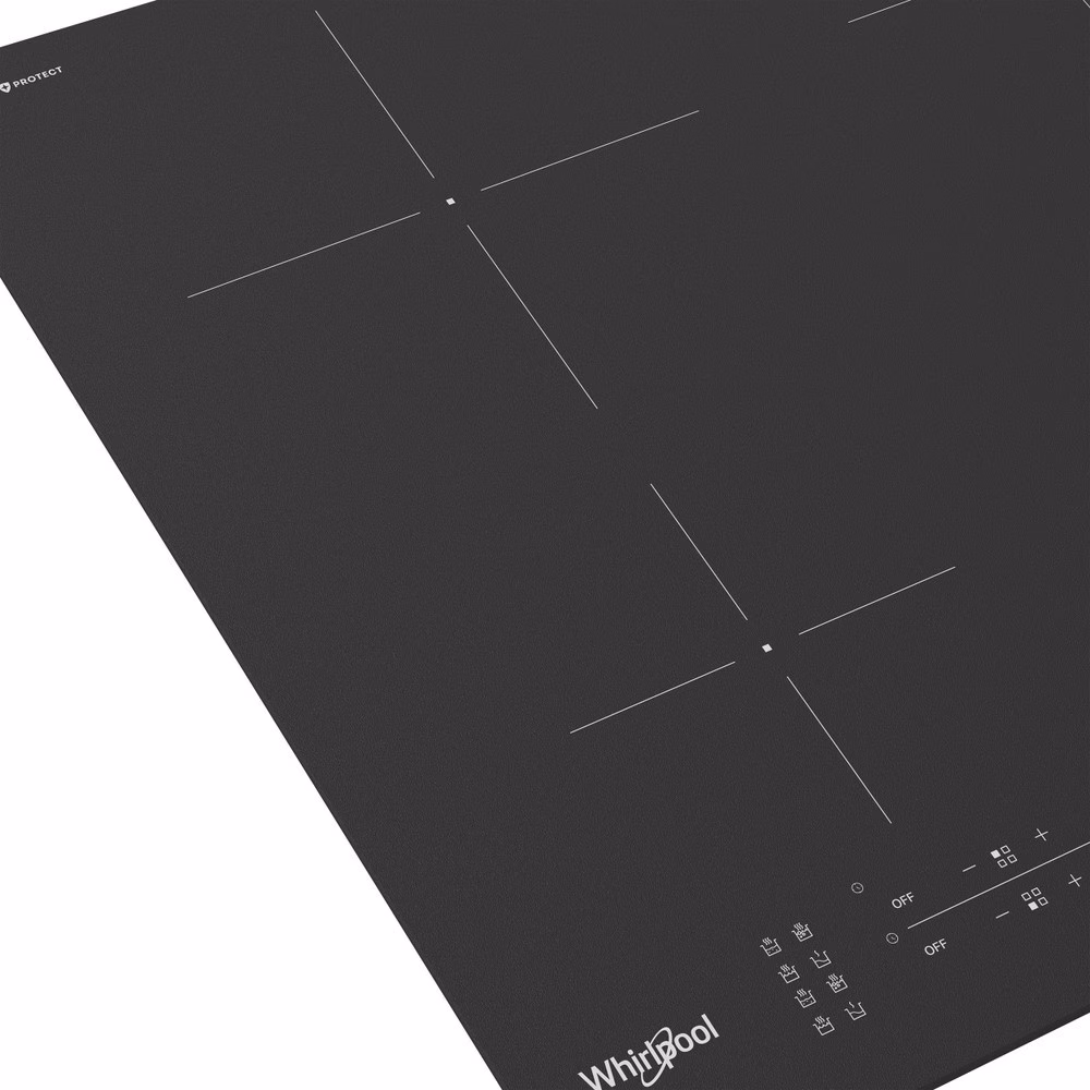 Whirlpool WB B8360 NE BM pliidiplaadi esiserva puutenupud ja keedualad lähivaates