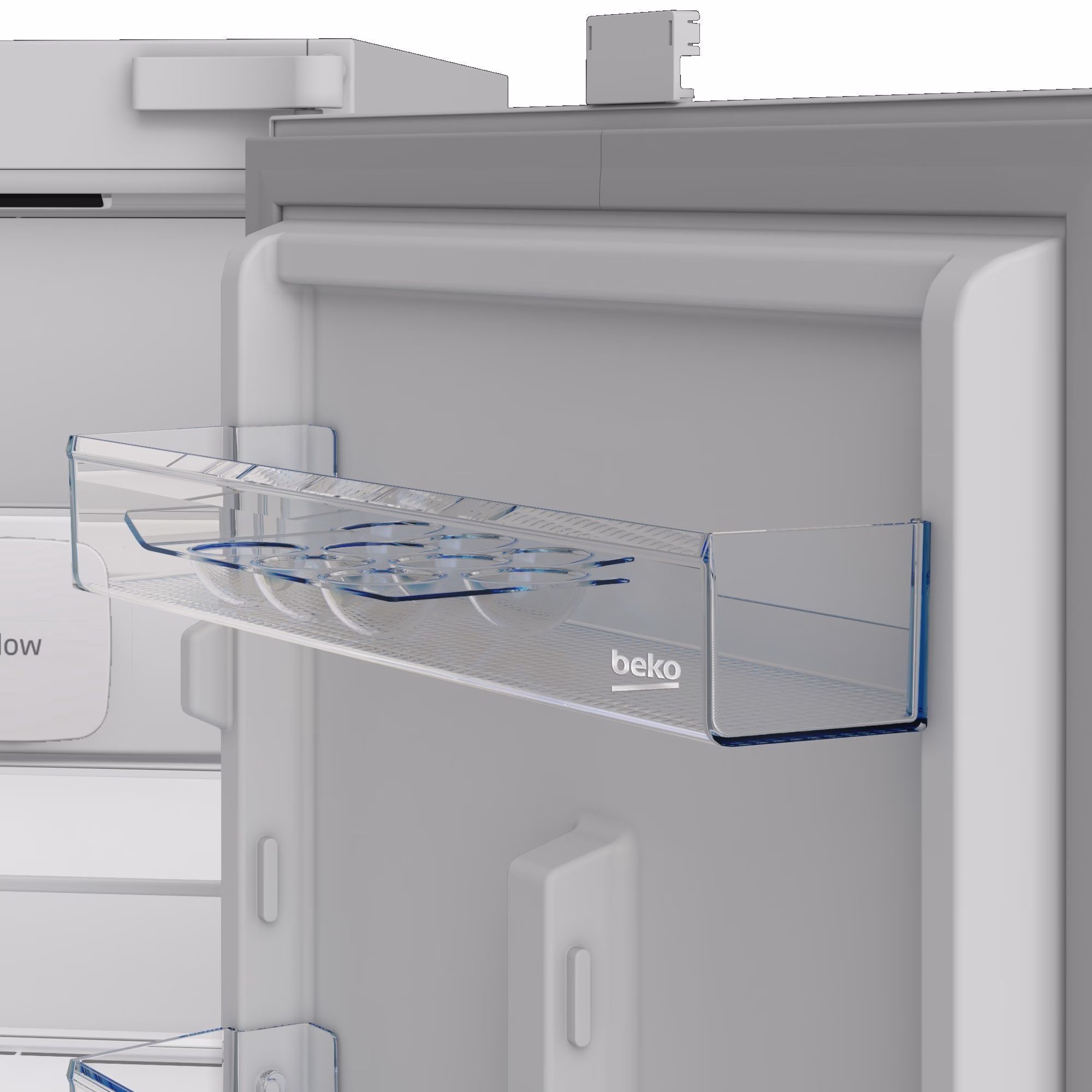 Külmiku Beko B3BCNA294HS ukseriiul ja ukse ülaosa kinnitus