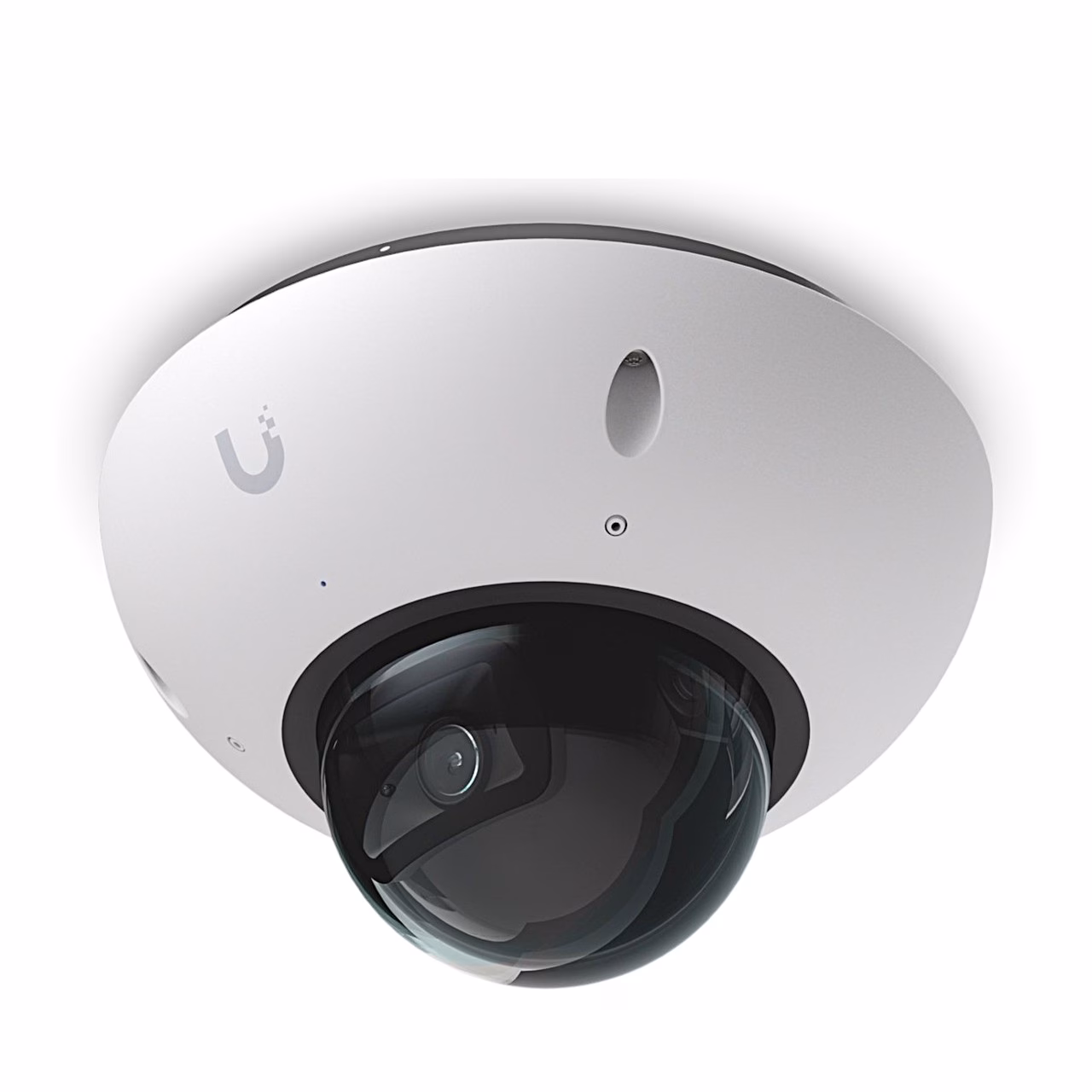 Ubiquiti G6 Dome kuppelkaamera lähivaade alt, tumeda kupliga objektiiv