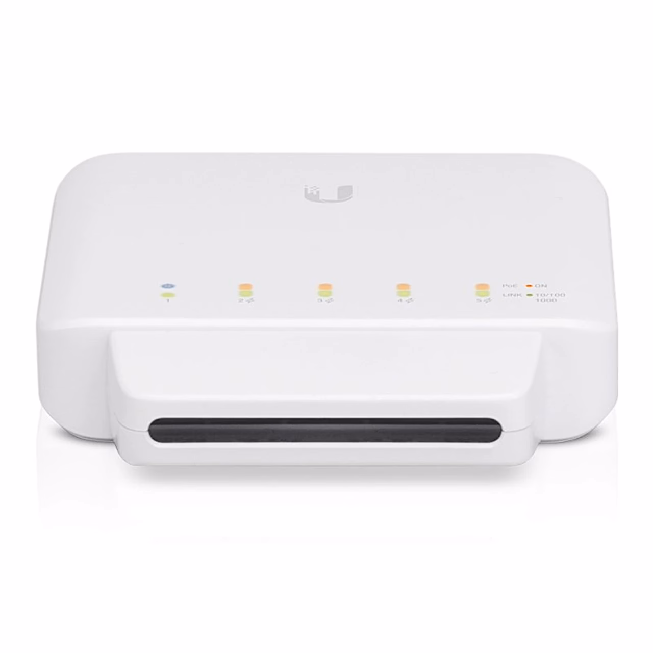 Võrgulüliti UniFi Switch Flex paigaldatud pordikattega