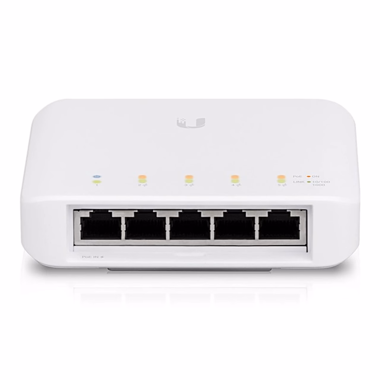 UniFi Switch Flex esikülg portide ja olekutuledega