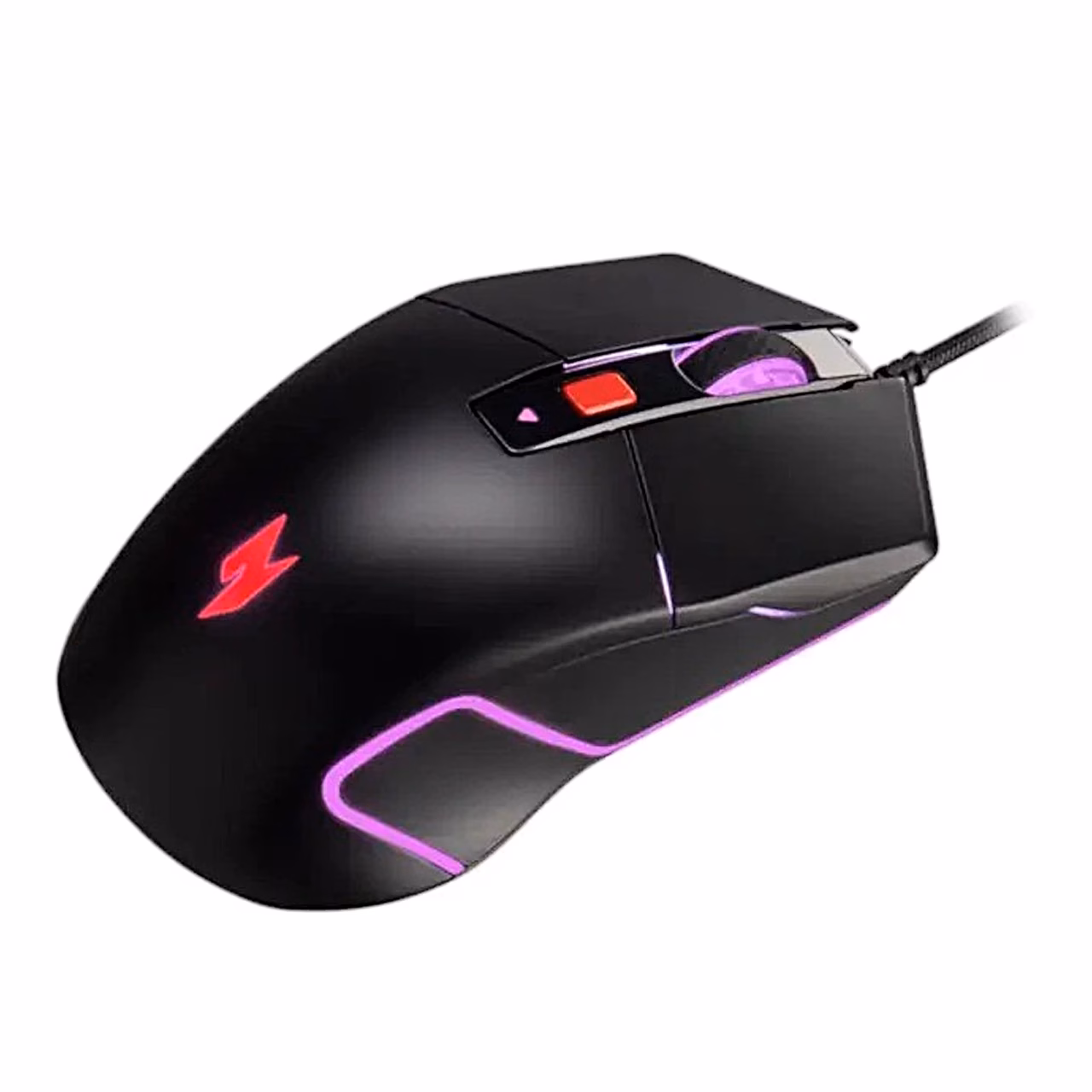 Acer Nitro NMW100 paremalt tagant, peopesaosal punane Nitro logo