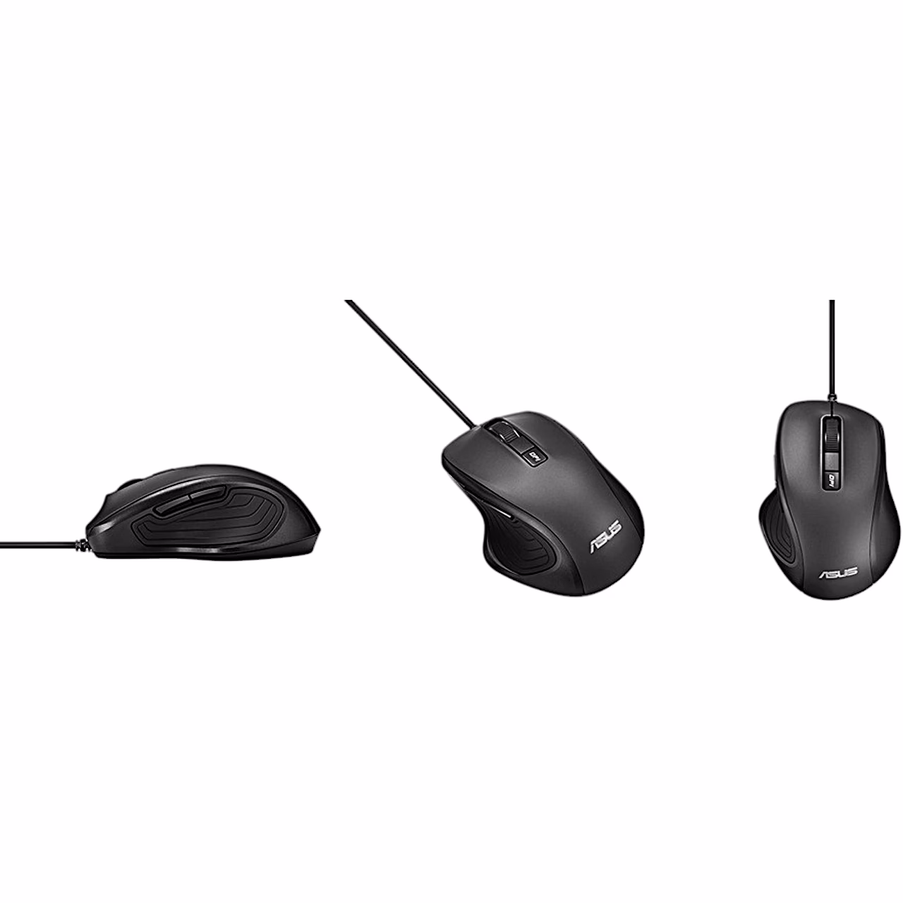 Juhtmega hiir Asus UX300 PRO kolmest suunast külje, nurga ja pealtvaatega