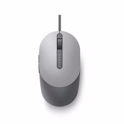 Dell MS3220 laserhiir ülalt vaadatuna koos USB-kaabliga