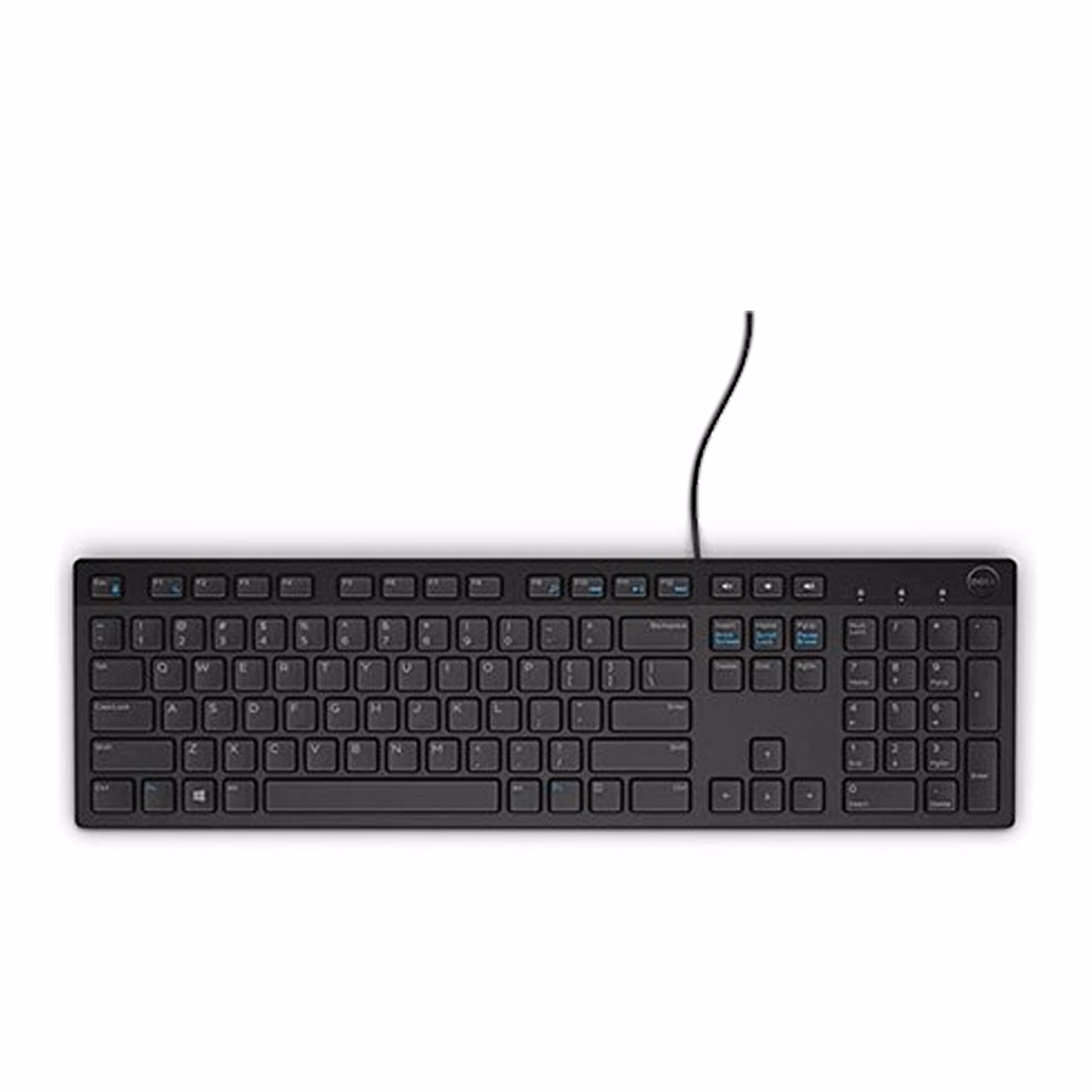 Juhtmega klaviatuur Dell KB216 US-paigutusega otse ülevalt