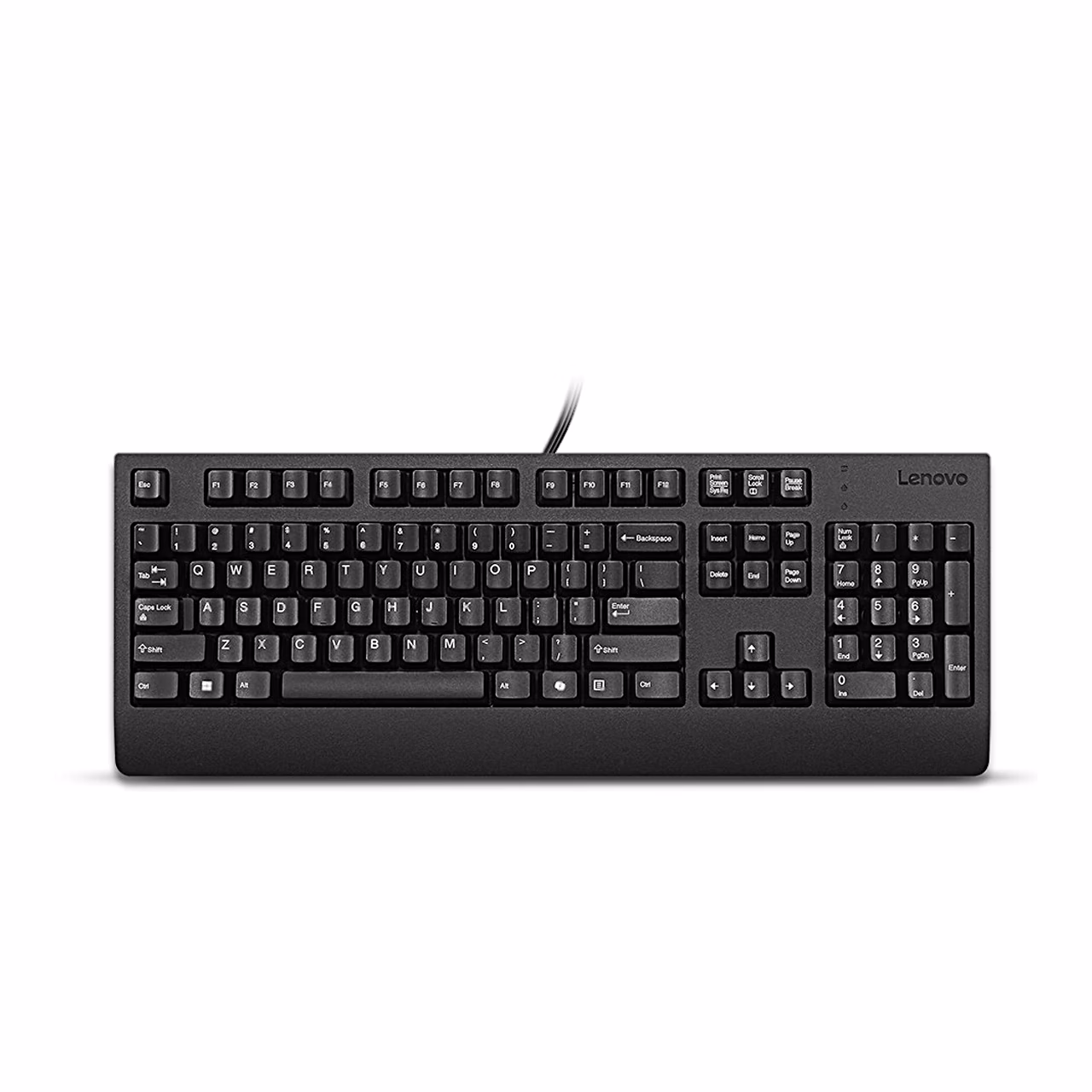 Juhtmega klaviatuur Lenovo Preferred Pro II, must, vaade otse eest