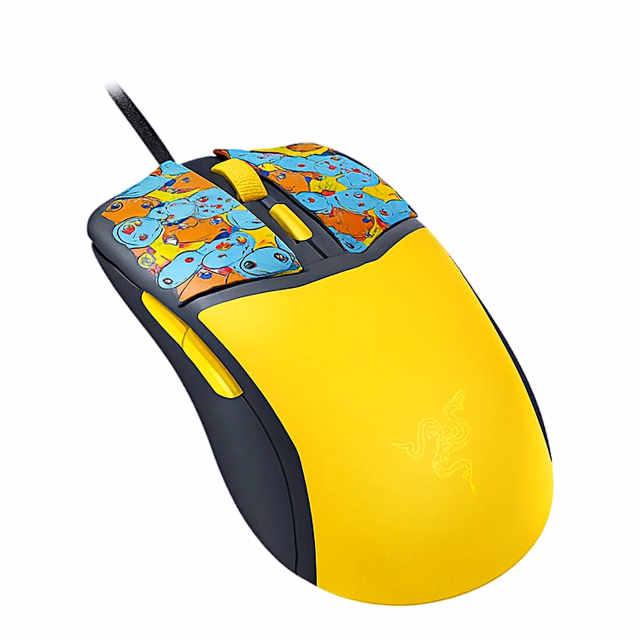 Razer Cobra Pokémon Edition hiir viltu ülalt koos kaabliga