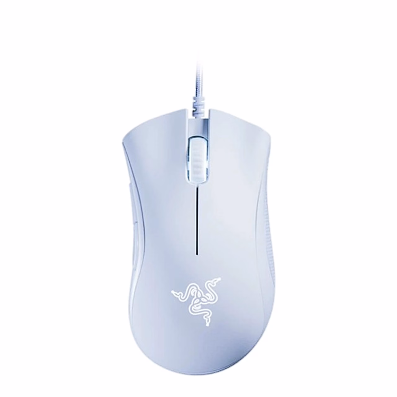 Juhtmega mängurihiir Razer DeathAdder Essential valge, pealtvaade