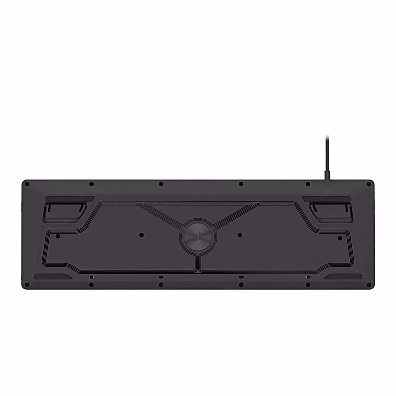 Corsair K55 CORE RGB põhi kahe kokkuklapitava tõstejalaga