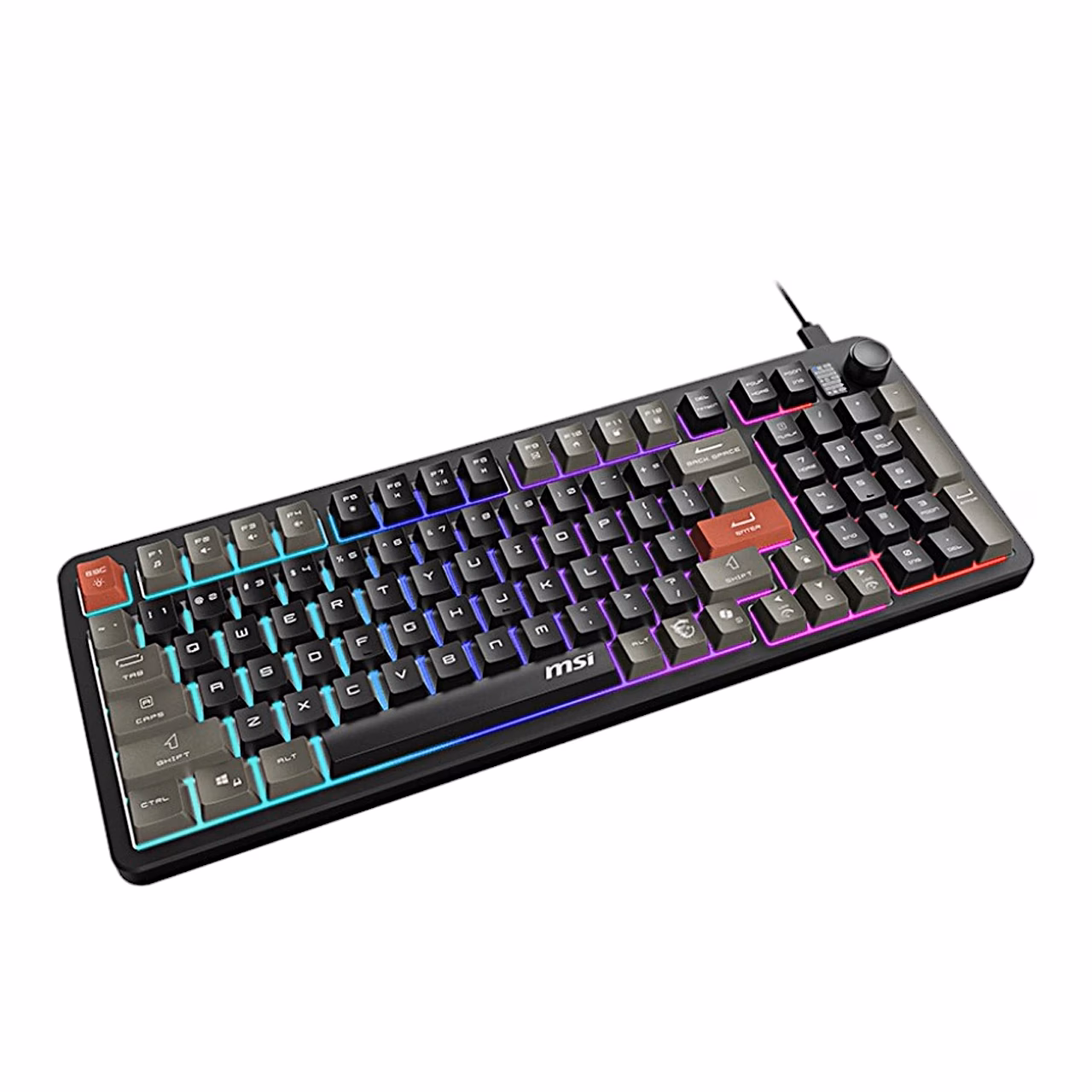 MSI FORGE GK110 membraanklaviatuur nurga alt paremalt numbriklahvistikuga