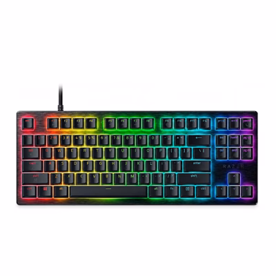 Razer Huntsman V3 HE Magnetic TKL mänguriklaviatuur otse ülalt RGB-valgusega
