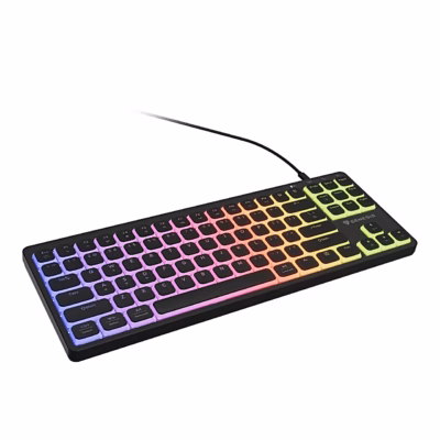 Genesis Thor 430 TKL mänguklaviatuur vikerkaarevärvides valgusega nurga alt