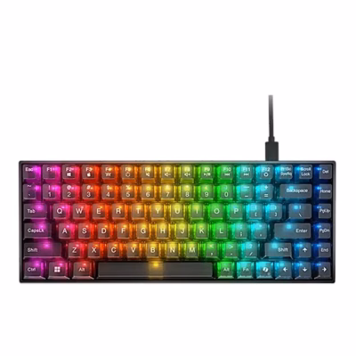 Lenovo Legion K510 Mini Pro mänguriklaviatuur pealtvaates läbipaistvate klahvide ja RGB-valgustusega
