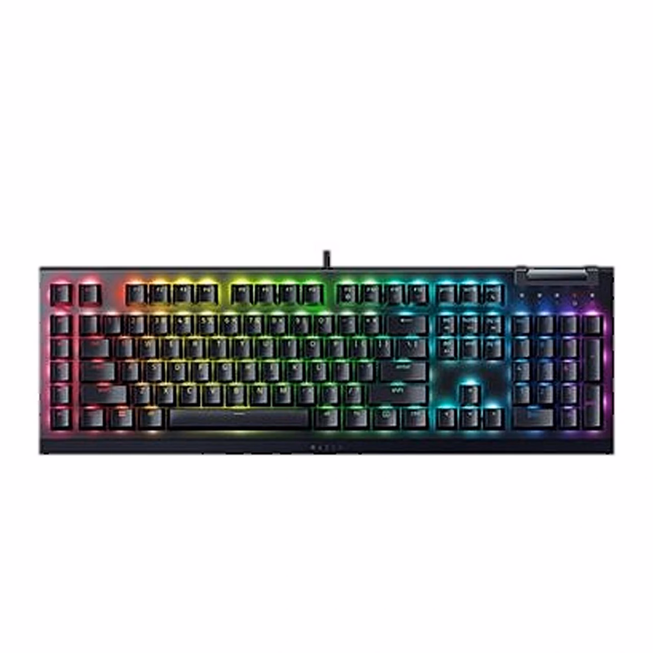 Razer BlackWidow V4 X klaviatuur ülalt, makroklahvid vasakus servas