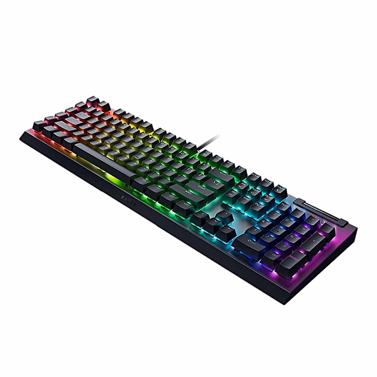 Razer BlackWidow V4 X klaviatuur vasakult küljelt kaldu