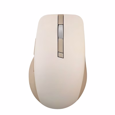 Beež juhtmevaba hiir ASUS SmartO MD200 pealtvaates, kerimisratas ja nupud