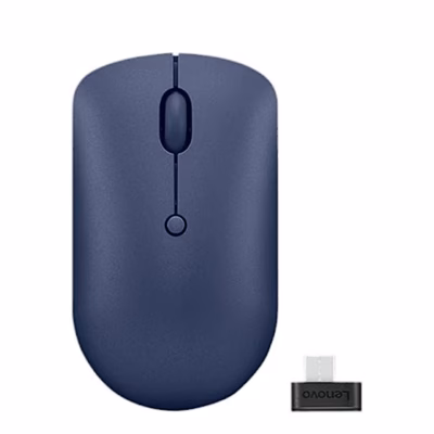 Lenovo 540 sinine juhtmevaba hiir ülalt koos USB-C-vastuvõtjaga