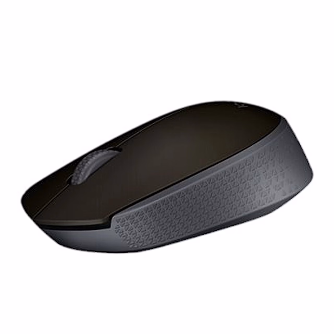 Hall ja must juhtmevaba hiir Logitech M170 küljelt vaadatuna