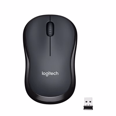 Juhtmevaba hiir Logitech M220 SILENT ülaltvaates koos USB nano-vastuvõtjaga