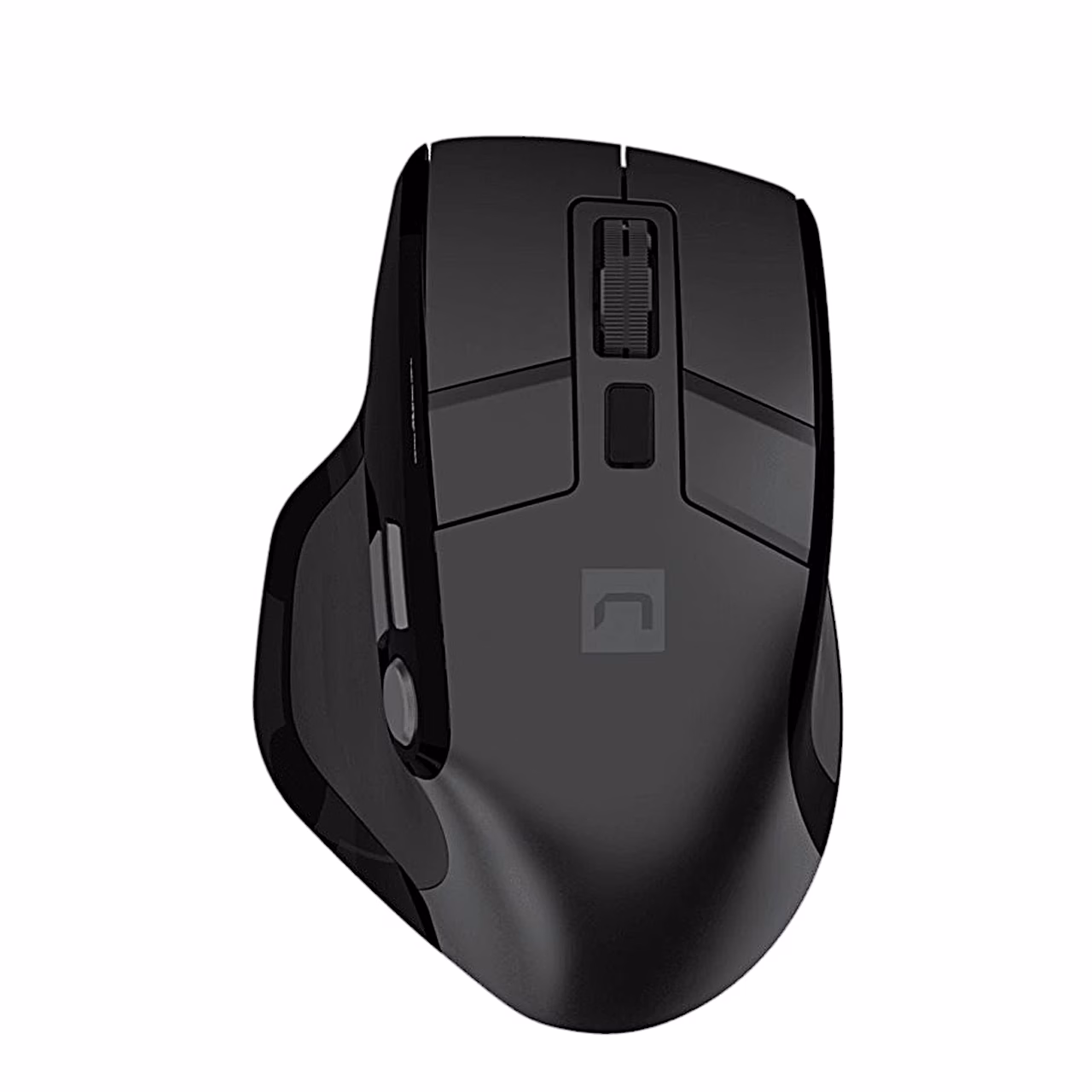 Ergonoomiline hiir Natec Jaguar Pro otse ülalt, paremakäeline kuju