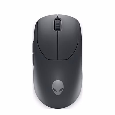 Tumehall juhtmevaba mängurihiir Dell Alienware Pro ülaltvaates