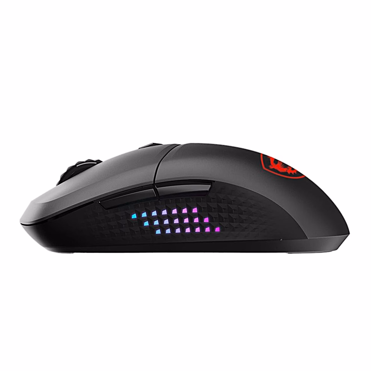 MSI VERSA 300 ELITE WIRELESS hiir vasakult profiilis põleva RGB-tulega