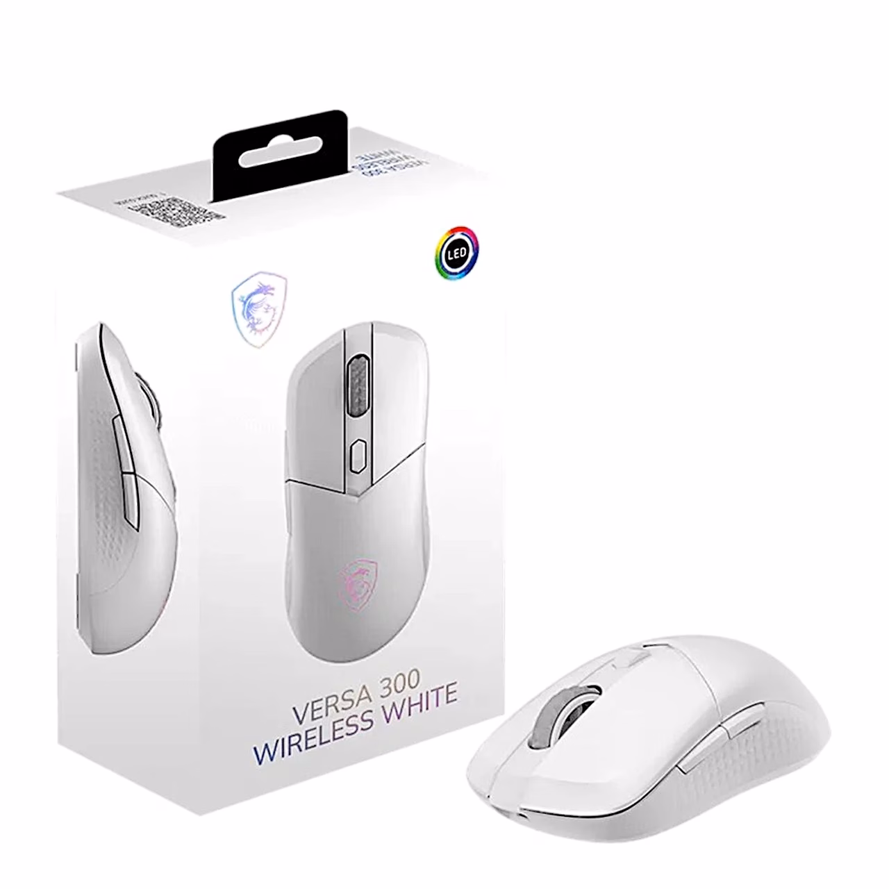 MSI VERSA 300 WIRELESS valge mängurihiir koos oma müügikarbiga