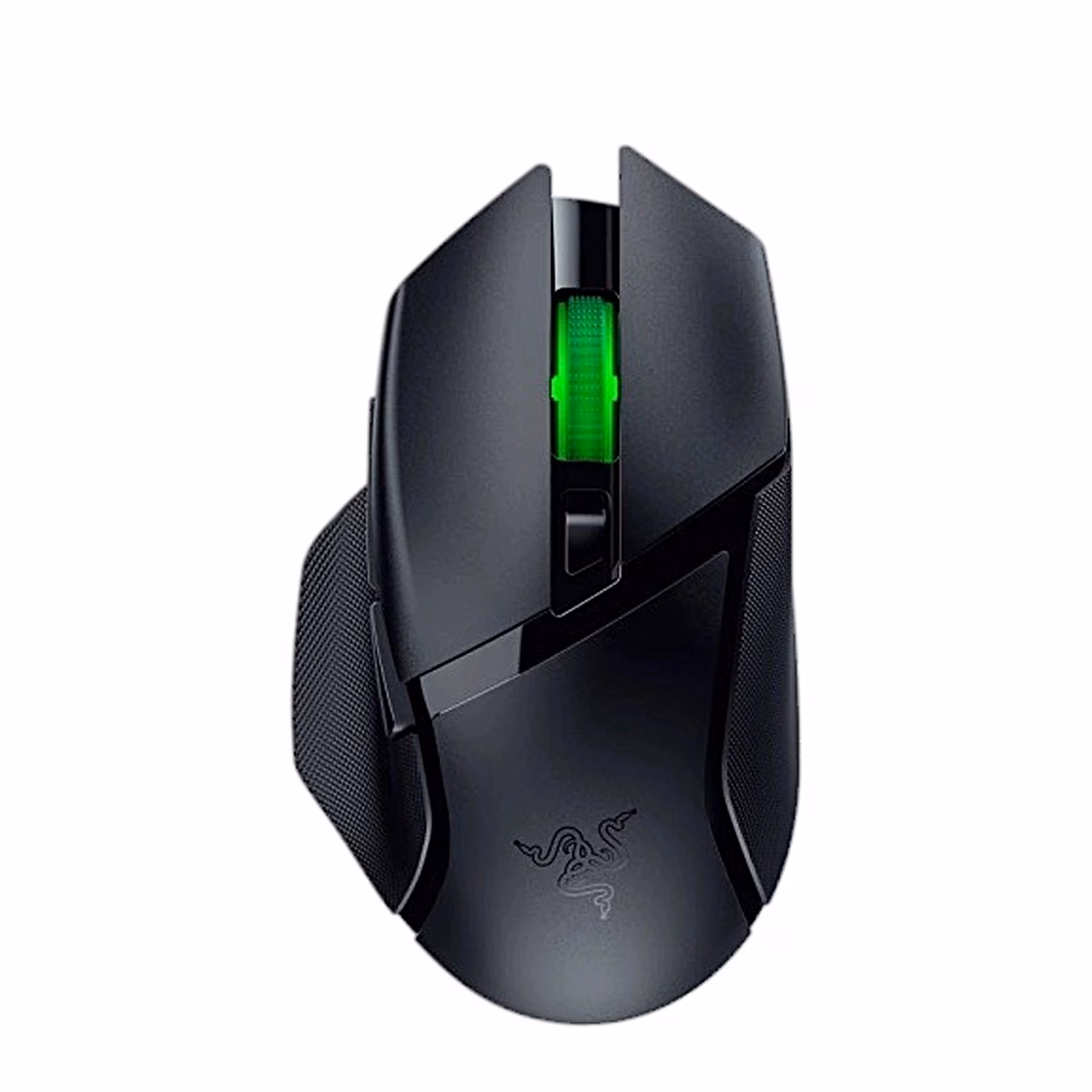 Juhtmevaba mängurihiir Razer Basilisk V3 X HyperSpeed ülalt, roheline kerimisratas