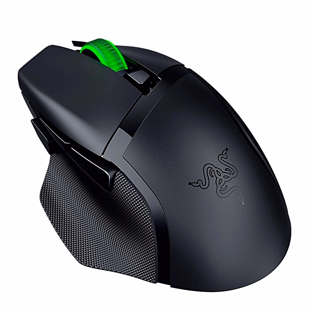 Mängurihiir Razer Basilisk V3 X HyperSpeed tagant nurga alt, Razeri logo