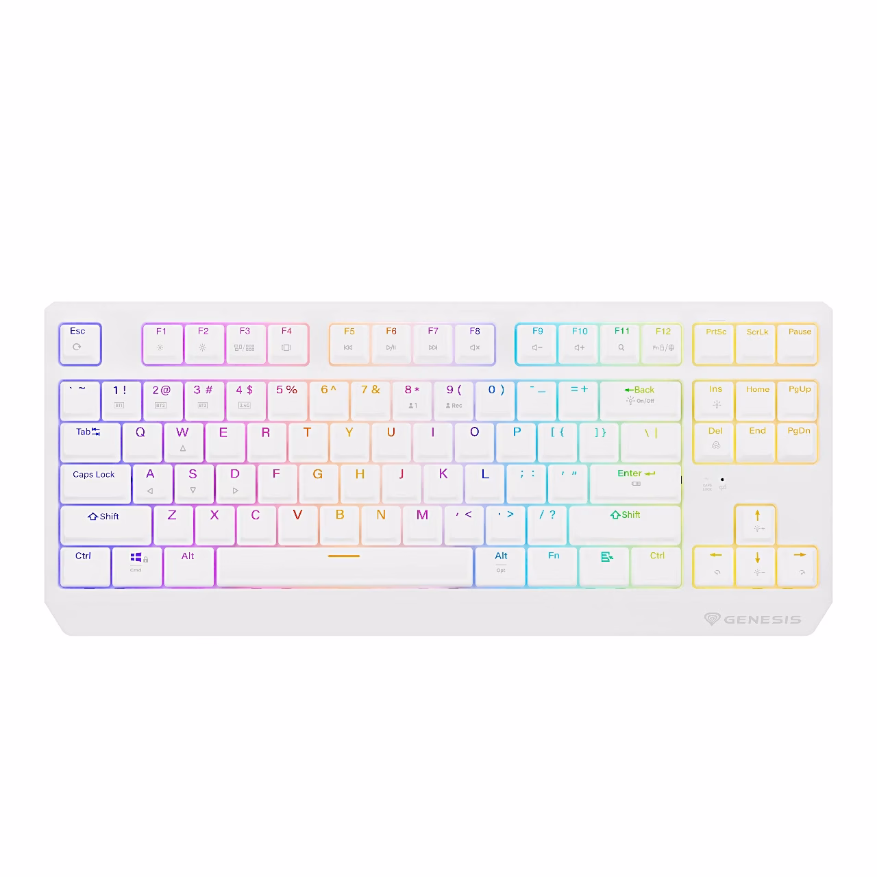 Genesis Thor 230 TKL Wireless ülaltvaade, US-paigutusega klahvistik
