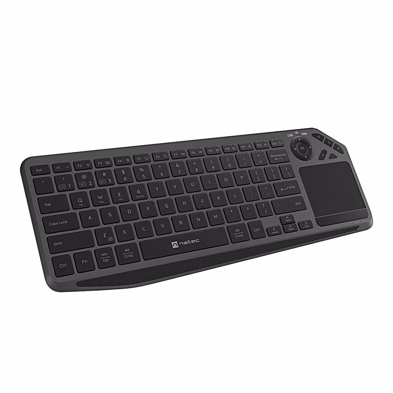Natec Turbot 2 Bluetooth-klaviatuur vasakult nurgast, US-paigutusega klahvid