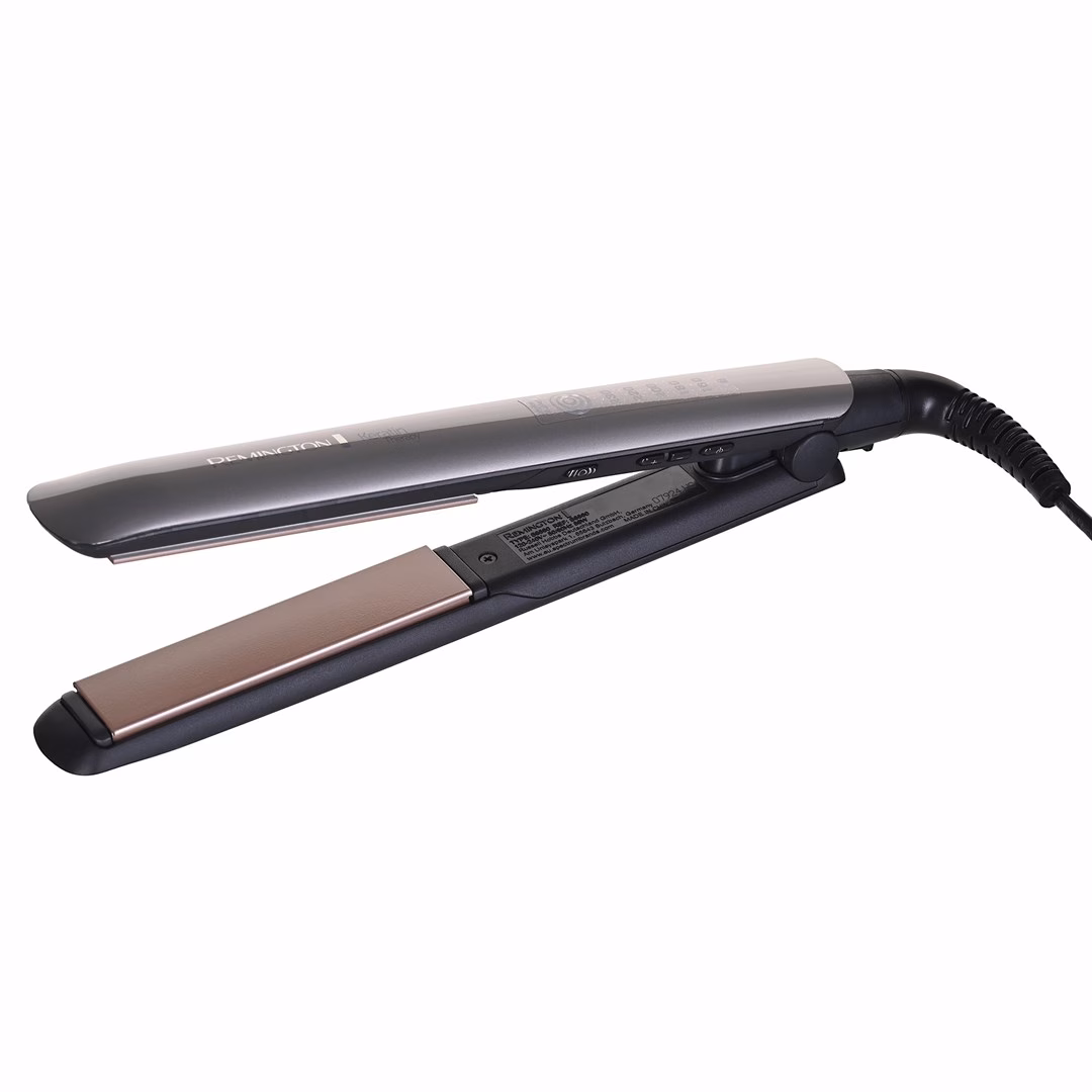 Avatud juuksesirgendaja Remington S8590, nähtavad Advanced Keratin Ceramic kattega plaadid