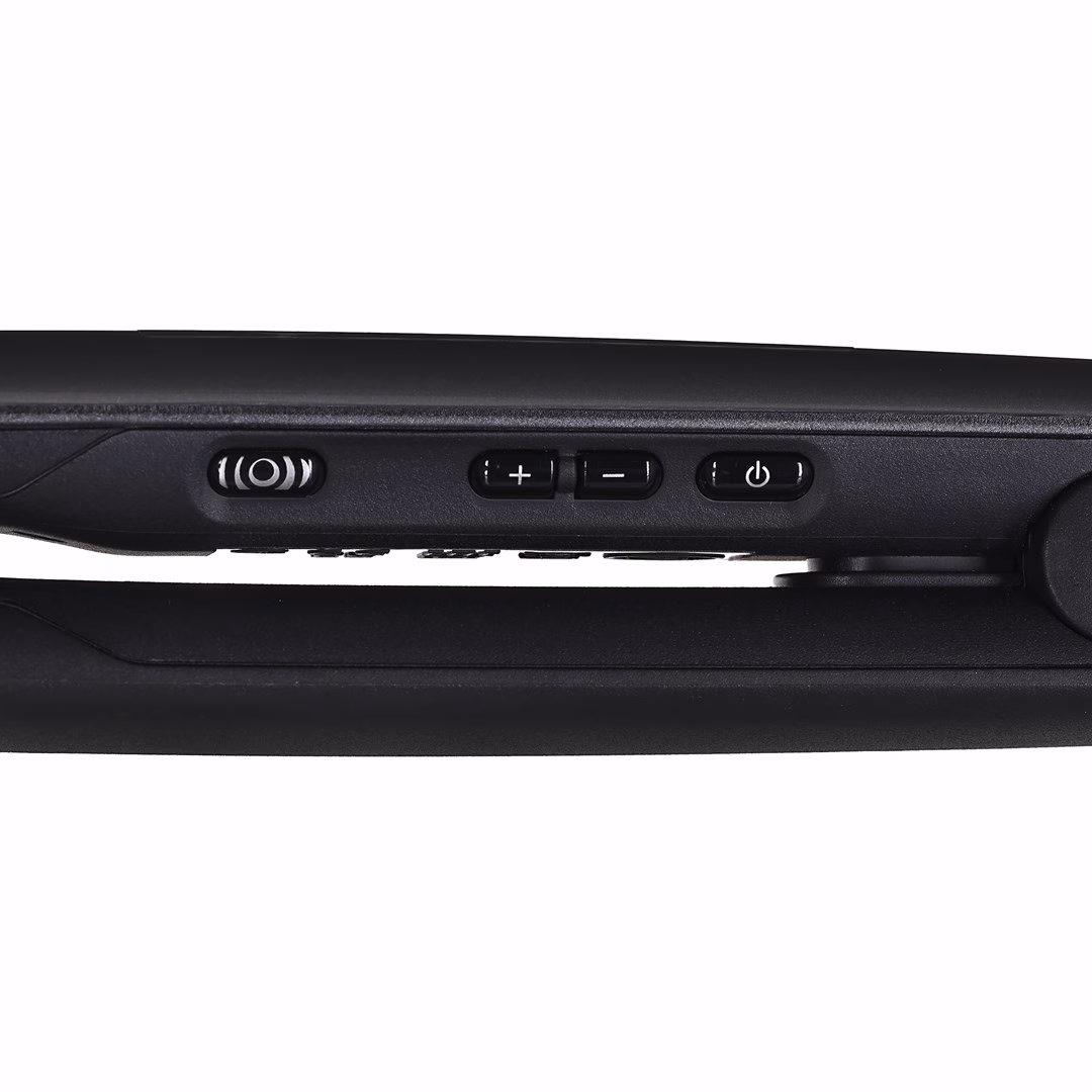 Juuksesirgendaja Remington S8590 külgnupud: kuumakaitse, pluss, miinus ja toide