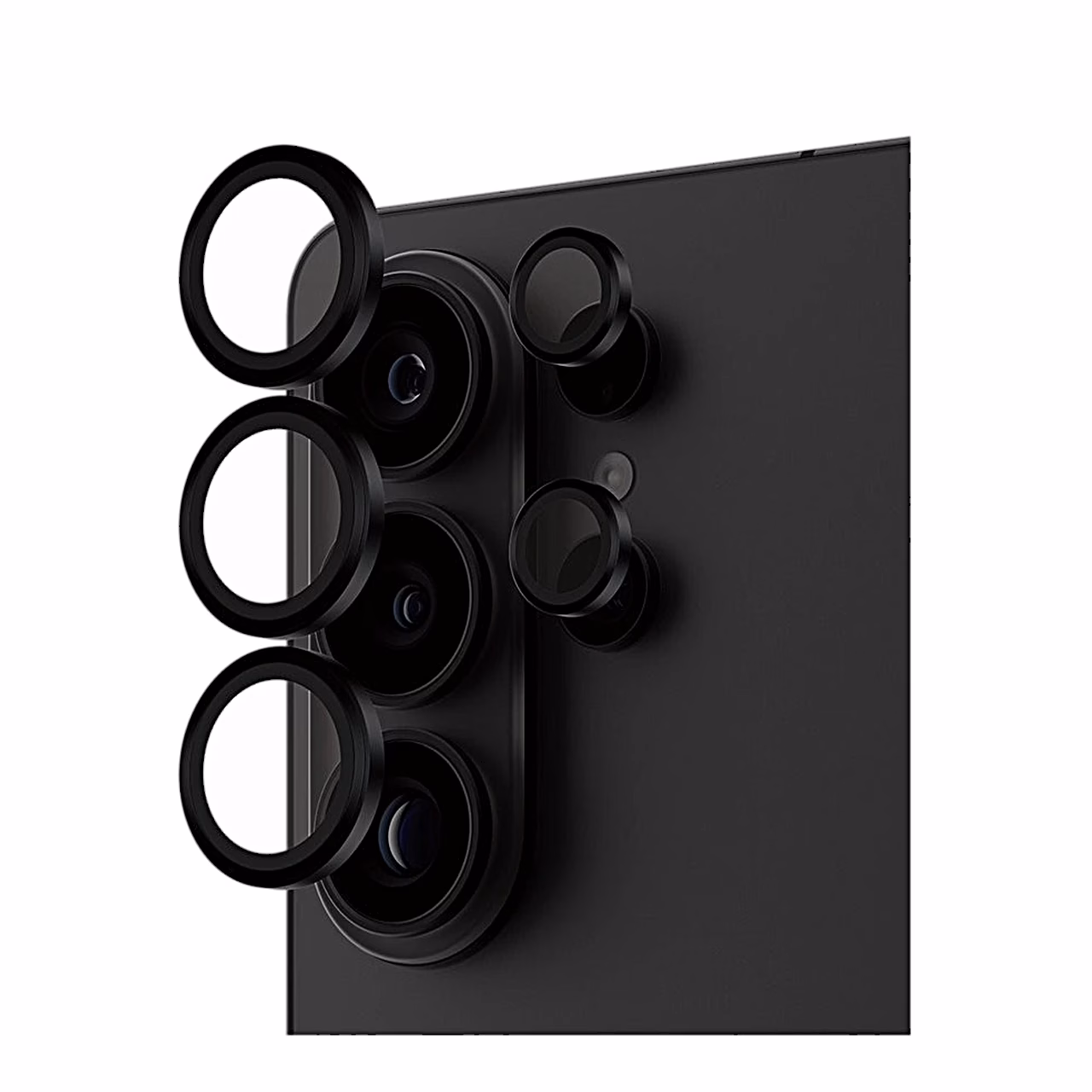 Mustad PanzerGlass Hoops rõngad Samsung Galaxy S26 Ultra kaameraobjektiivide kohal