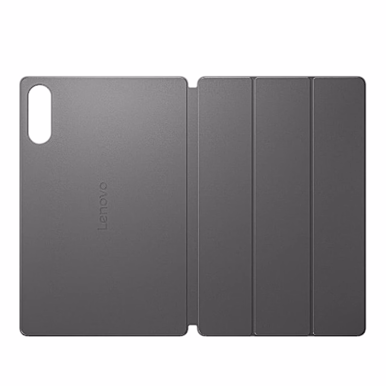 Lenovo ZG38C08218 kaanega ümbris lahti, kolmeks voldiks jaotatud kaas ja kaameraava