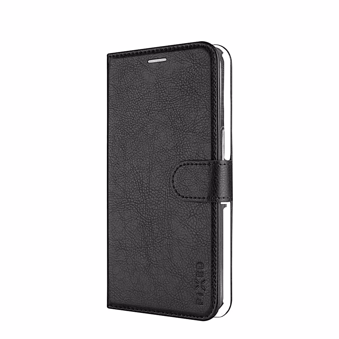 Must kaanega telefoniümbris FIXED Opus Redmi 15C jaoks, suletud kaas eest