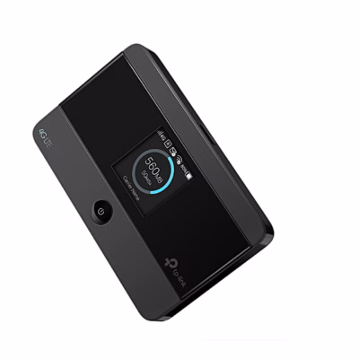 Must kaasaskantav 4G-ruuter TP-Link M7352 kaldvaates ekraani ja toitenupuga