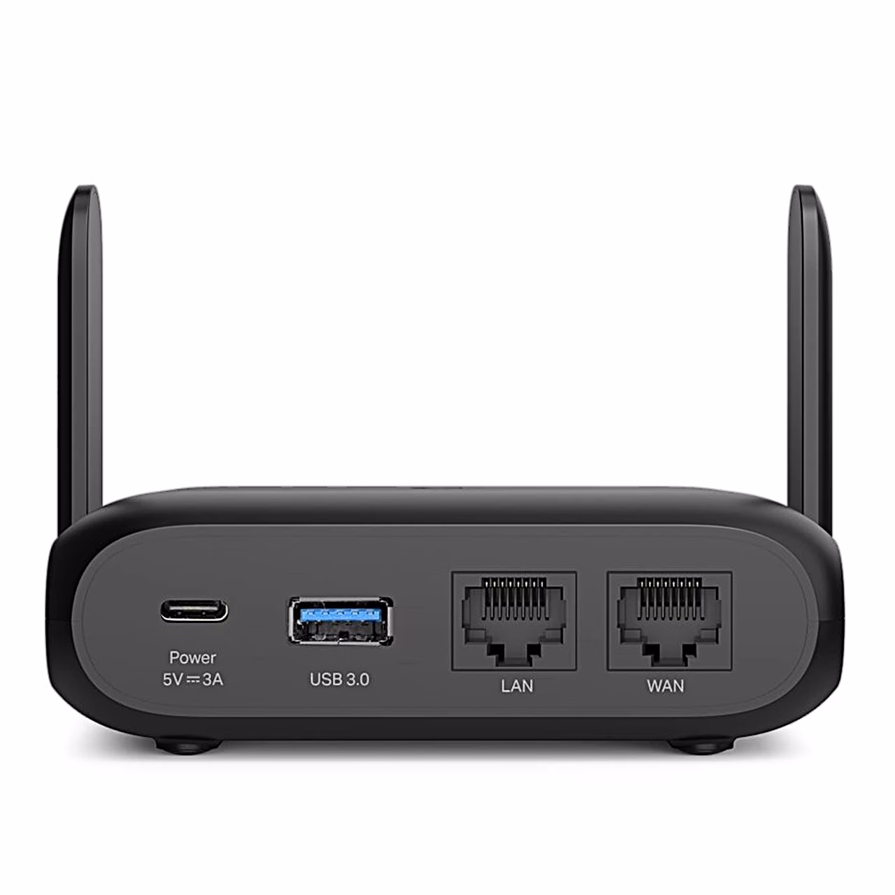 TP-Link Roam 6 TL-WR1512X portide paneel otse tagant, antennid püsti