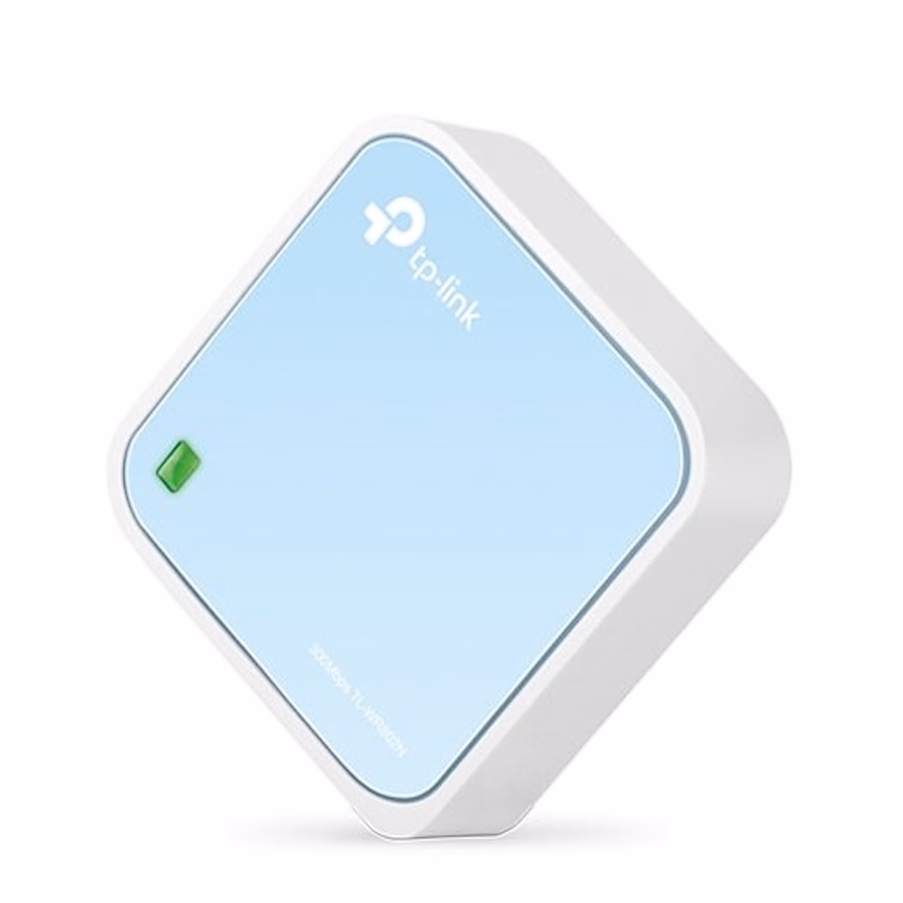 TP-Link TL-WR802N ruuter pealtvaates märgutule ja logoga