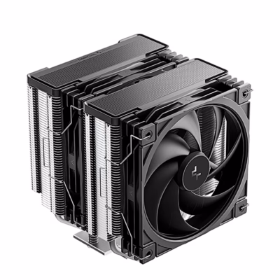 Must kahe torniga protsessori õhkjahuti DeepCool AG620 G2 eest ja küljelt