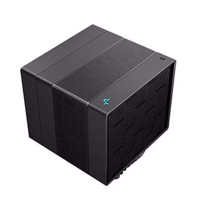 Must DeepCool ASSASSIN IV protsessori õhkjahuti ülalt nurga alt vaadates