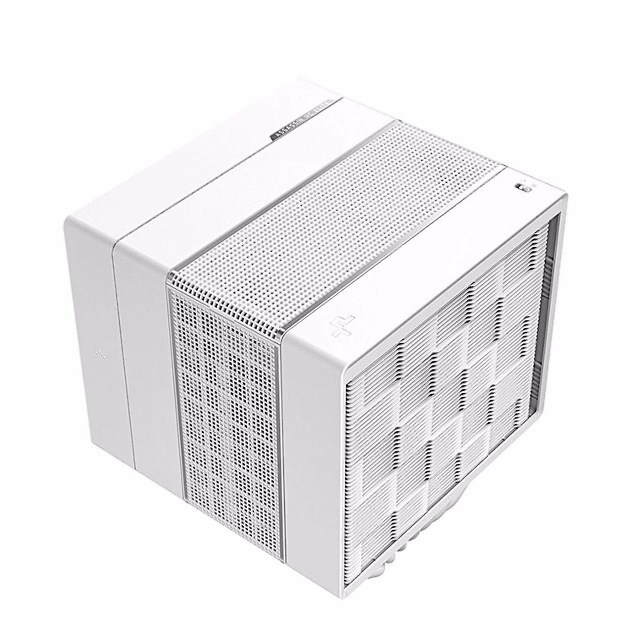 Valge kahe torniga protsessori õhkjahuti DeepCool ASSASSIN VC ELITE WH pealtvaates