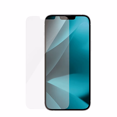 Läbipaistev kaitseklaas PanzerGlass iPhone 13 Pro Max ekraani ees eestvaates