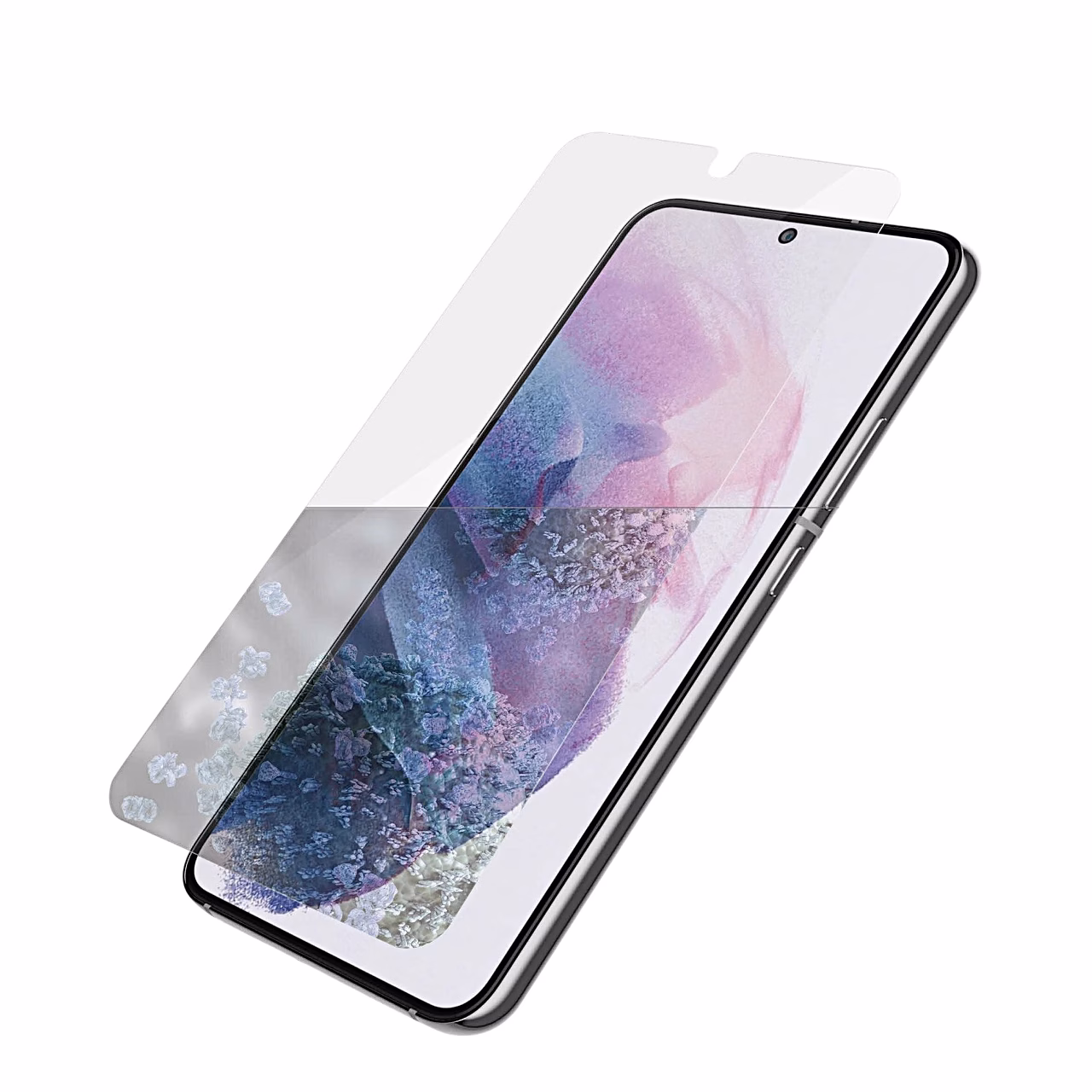 Samsung Galaxy S22 ja selle ekraanile asetatav PanzerGlass kaitseklaas