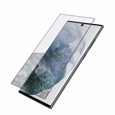 PanzerGlass kaitseklaas Samsung Galaxy S22 Ultra ekraani kohal nurga alt