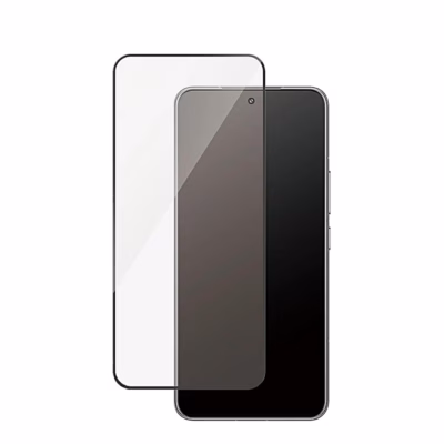 Musta raamiga läbipaistev kaitseklaas Xiaomi 15T Pro ekraani kohal