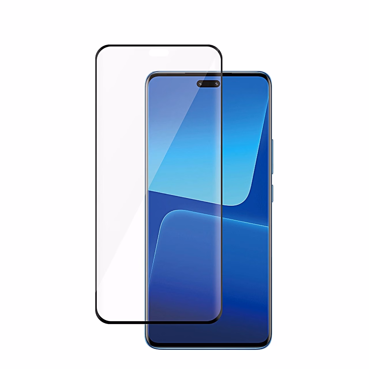 Kumerate servadega kaitseklaas Xiaomi 13 Lite telefoni ekraani kohal
